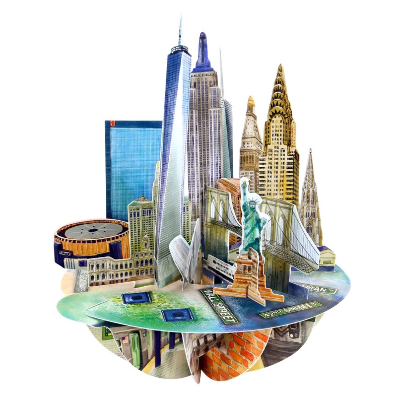 SANTORO Pirouette, 3D Pop Up Greeting Card, Birthday Card - New York City - For Him, For Her, Birthday, Thank You, Travel - Image 1